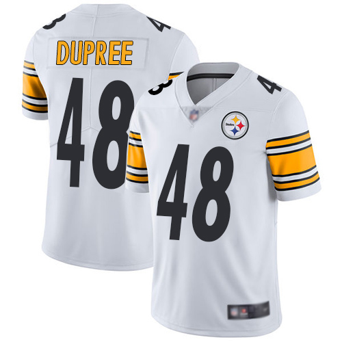 Men Pittsburgh Steelers Football 48 Limited White Bud Dupree Road Vapor Untouchable Nike NFL Jersey